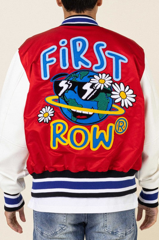 First Row Spring Red Varsity Jacket Red / L